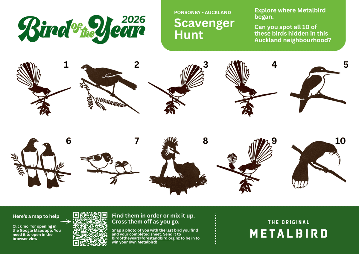 Bird of the Year + Metal Bird Scavenger Hunt Activity